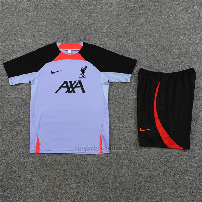 Chandal del Liverpool Manga Corta 2022-2023 Purpura - Pantalon Corto